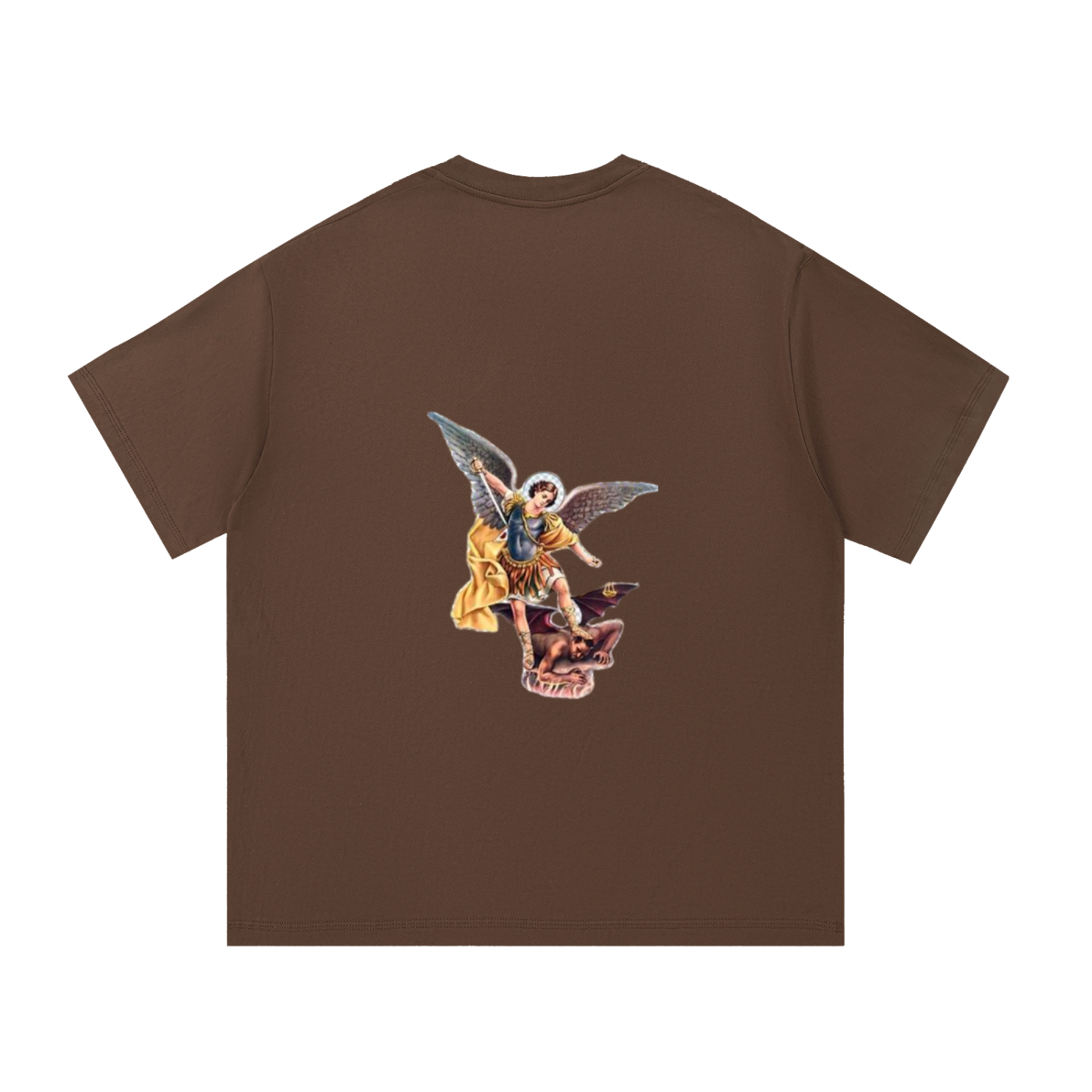 Playera con estampados religiosos