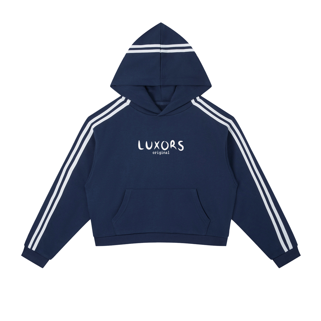 Contrast Side Stripe Cropped Hoodie Luxors original