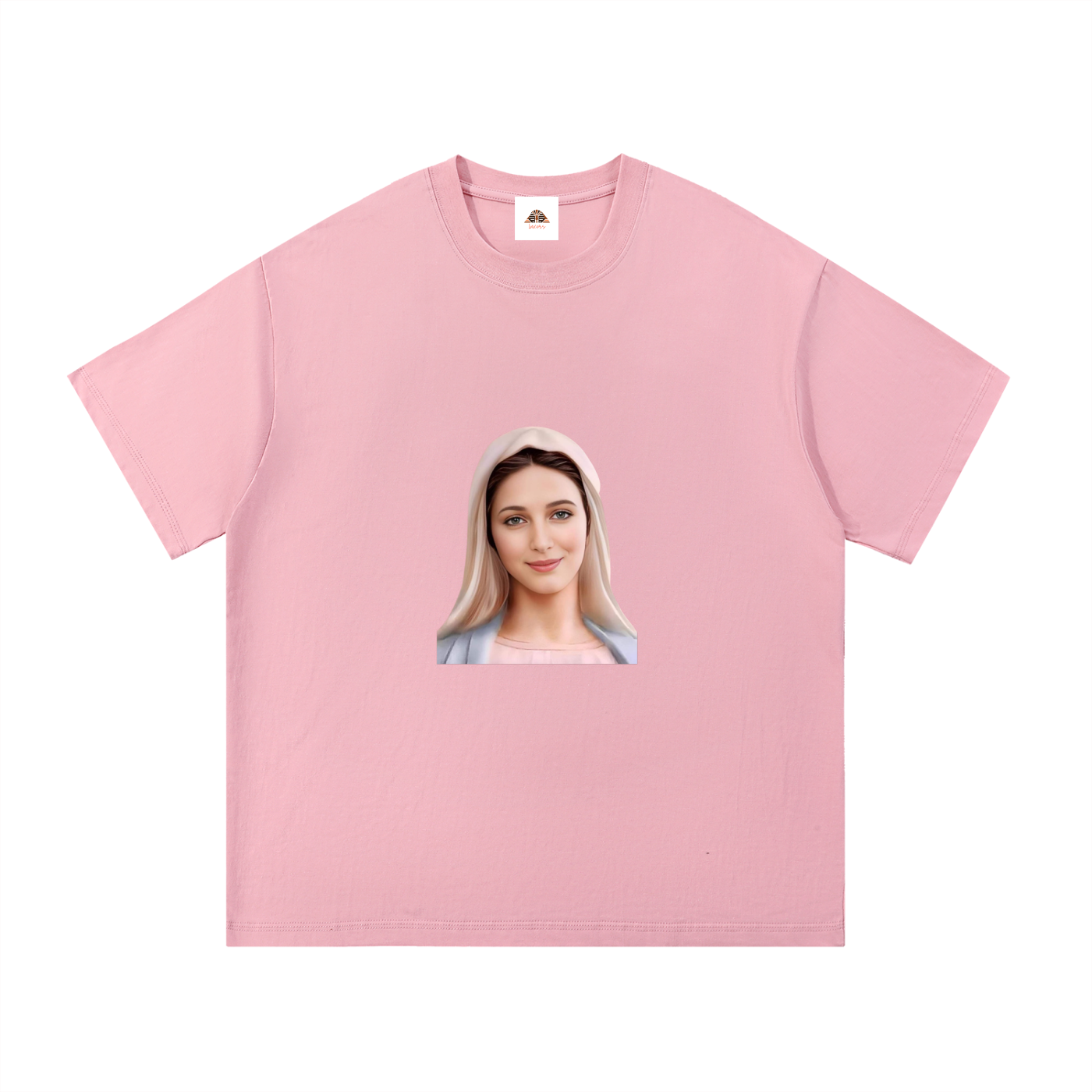 Playera con estampados religiosos