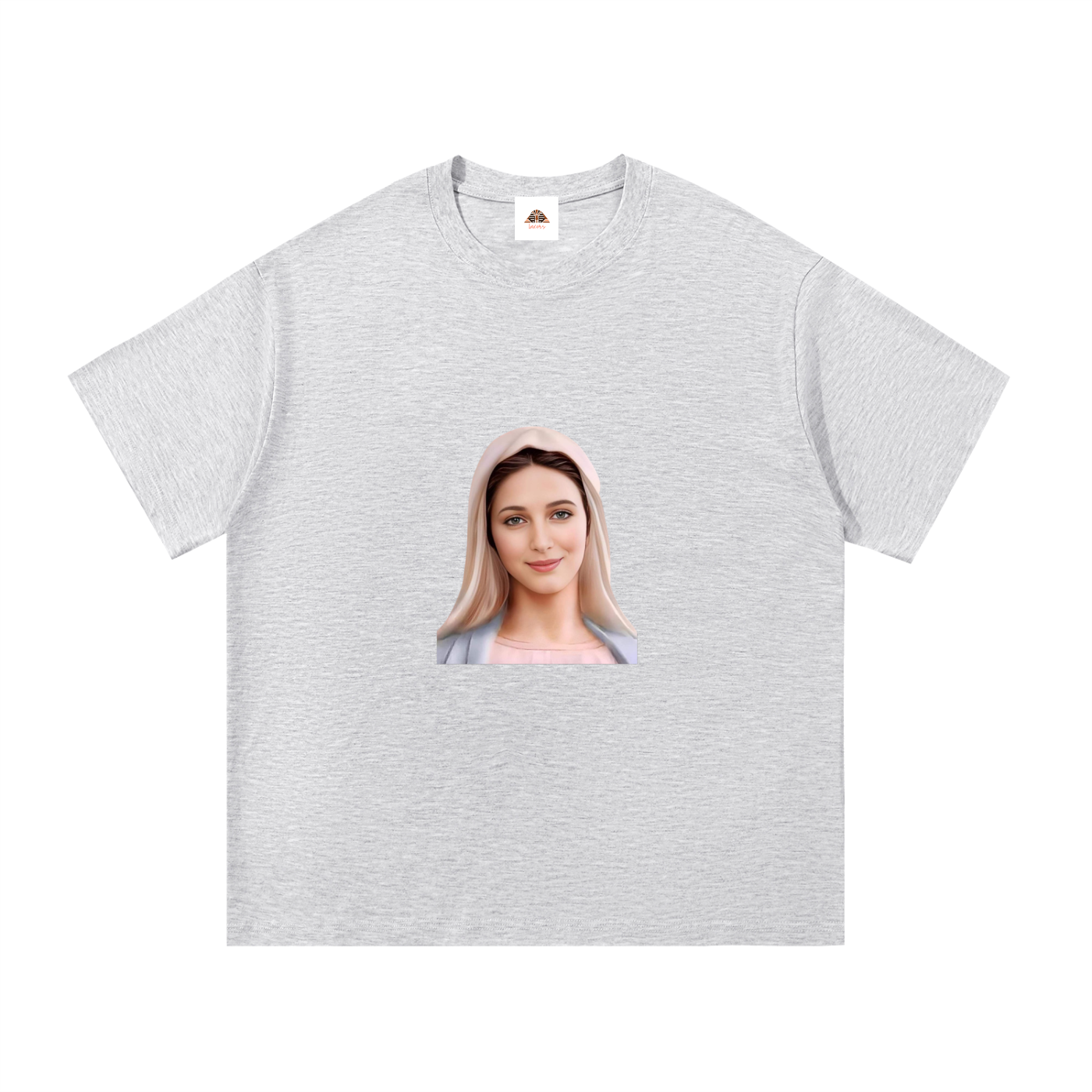 Playera con estampados religiosos