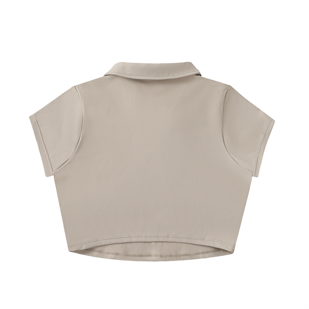 Luxors original V-Neck Lapel Crop Top