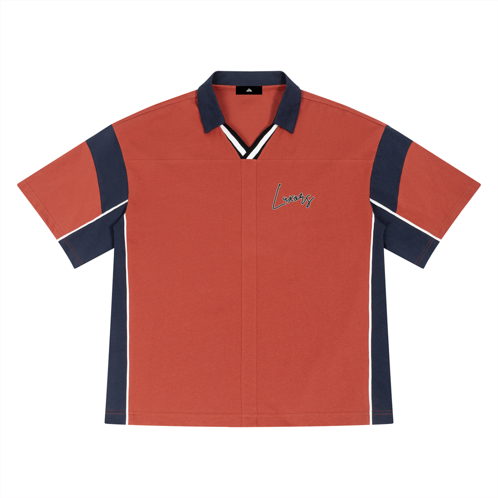 Luxors Unisex Boxy Color Block Polo Shirt