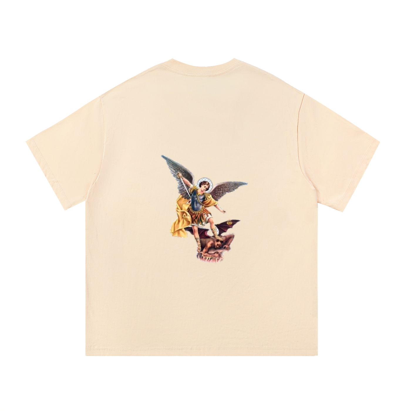 Playera con estampados religiosos