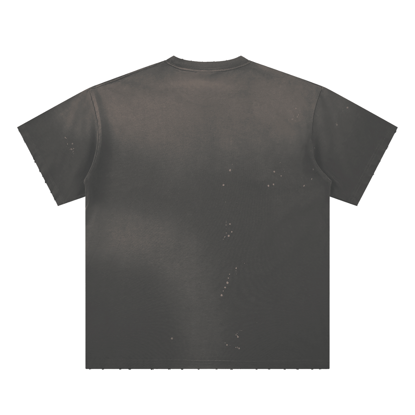 Luxors Hand-Frayed Sunfade Paint Splatter T-Shirt