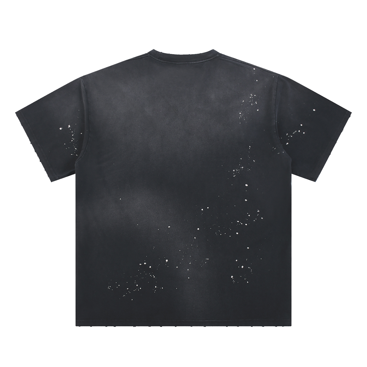 Luxors Hand-Frayed Sunfade Paint Splatter T-Shirt