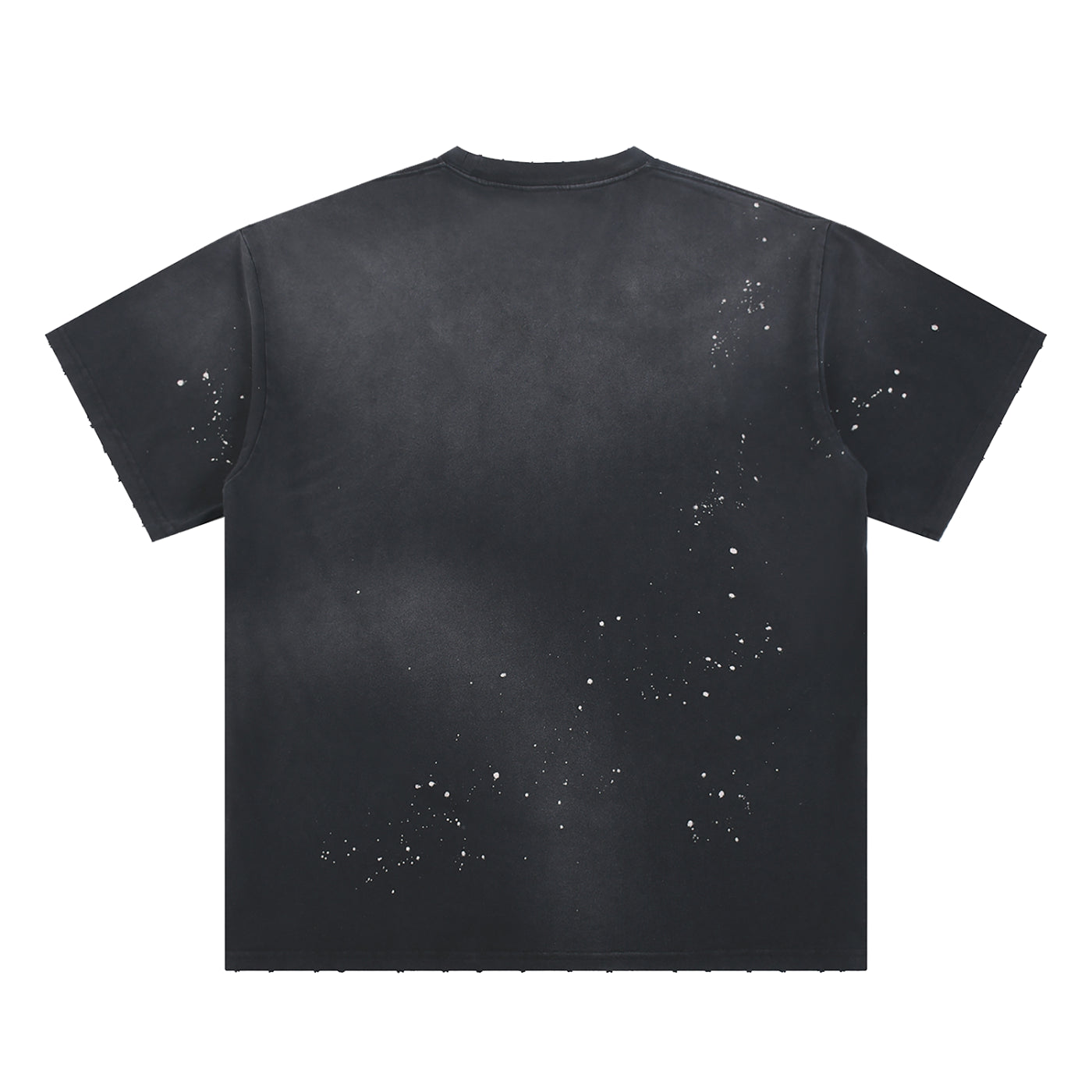 Luxors Hand-Frayed Sunfade Paint Splatter T-Shirt