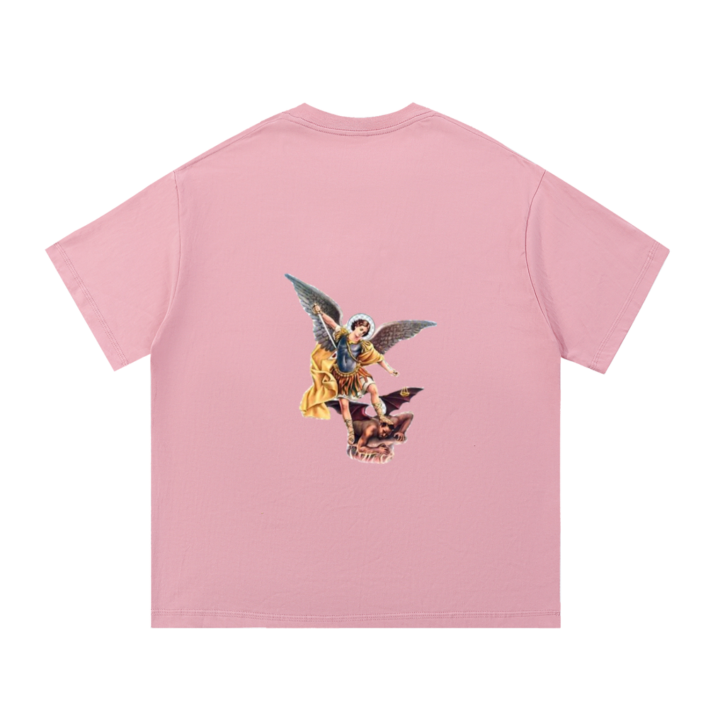 Playera con estampados religiosos