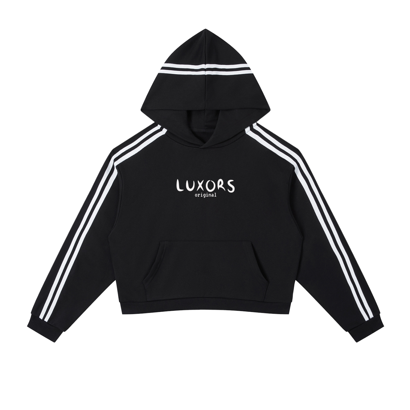 Contrast Side Stripe Cropped Hoodie Luxors original