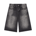 Luxors men’s vintage wash wide leg denim shorts