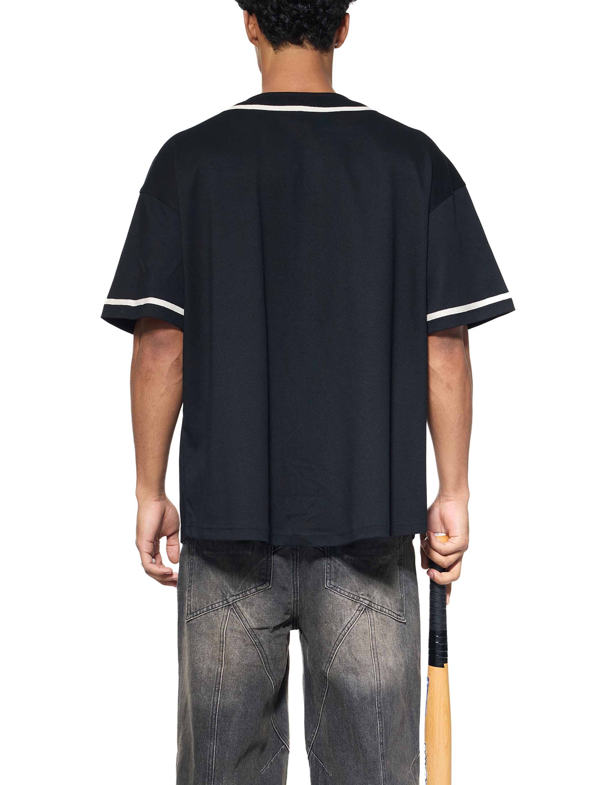 Luxors contrast Piped Button-Up Jersey