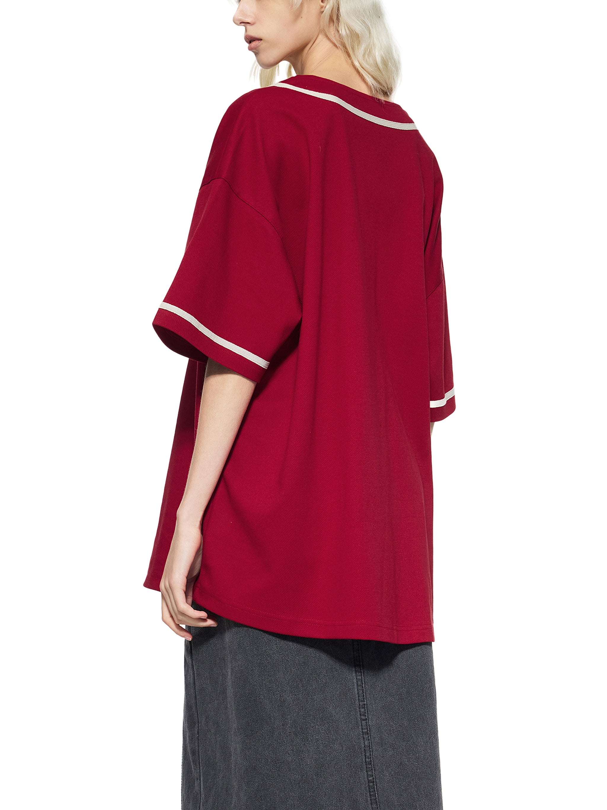 Luxors contrast Piped Button-Up Jersey