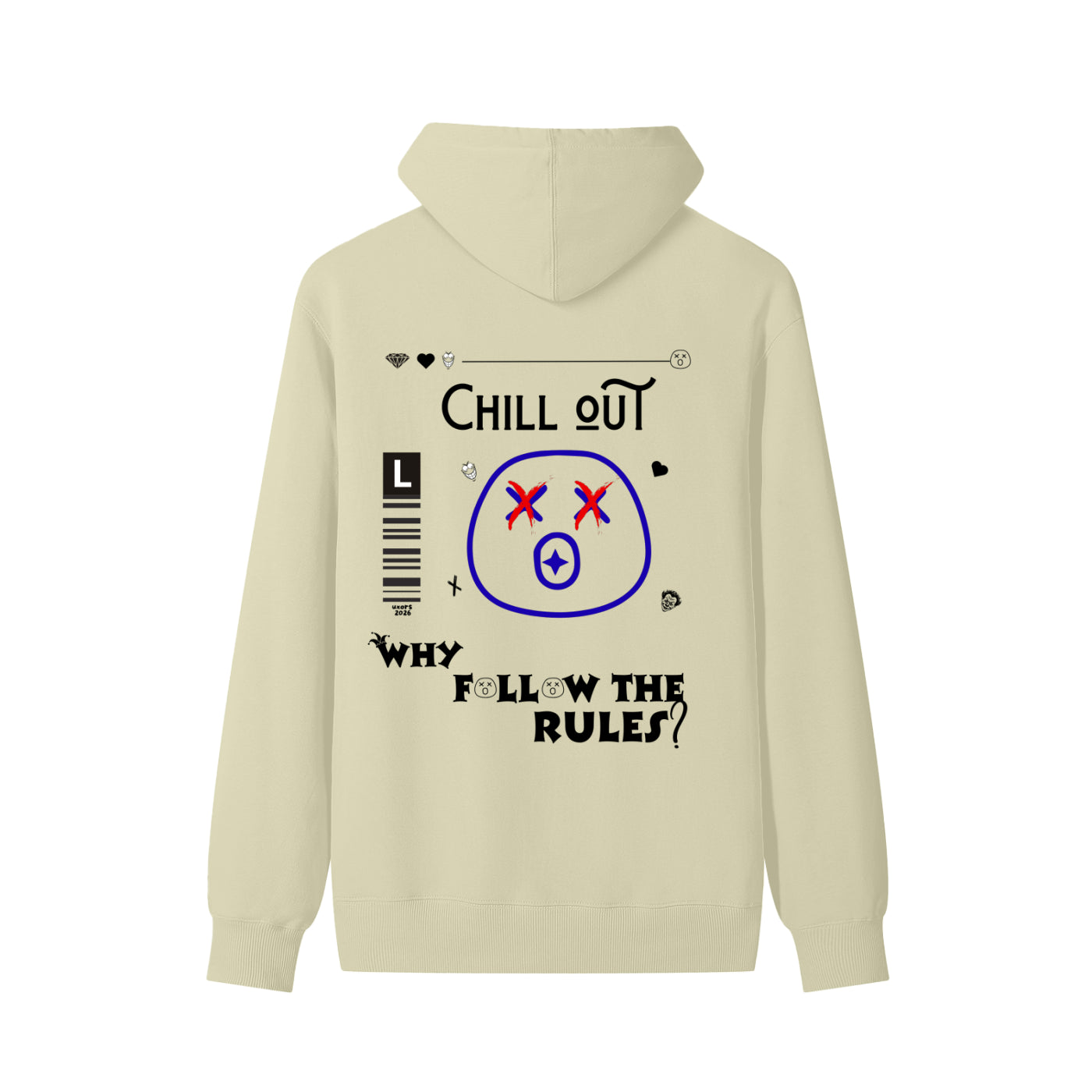 Hoodie unisex Luxors "why follow the rules" 100% algodon
