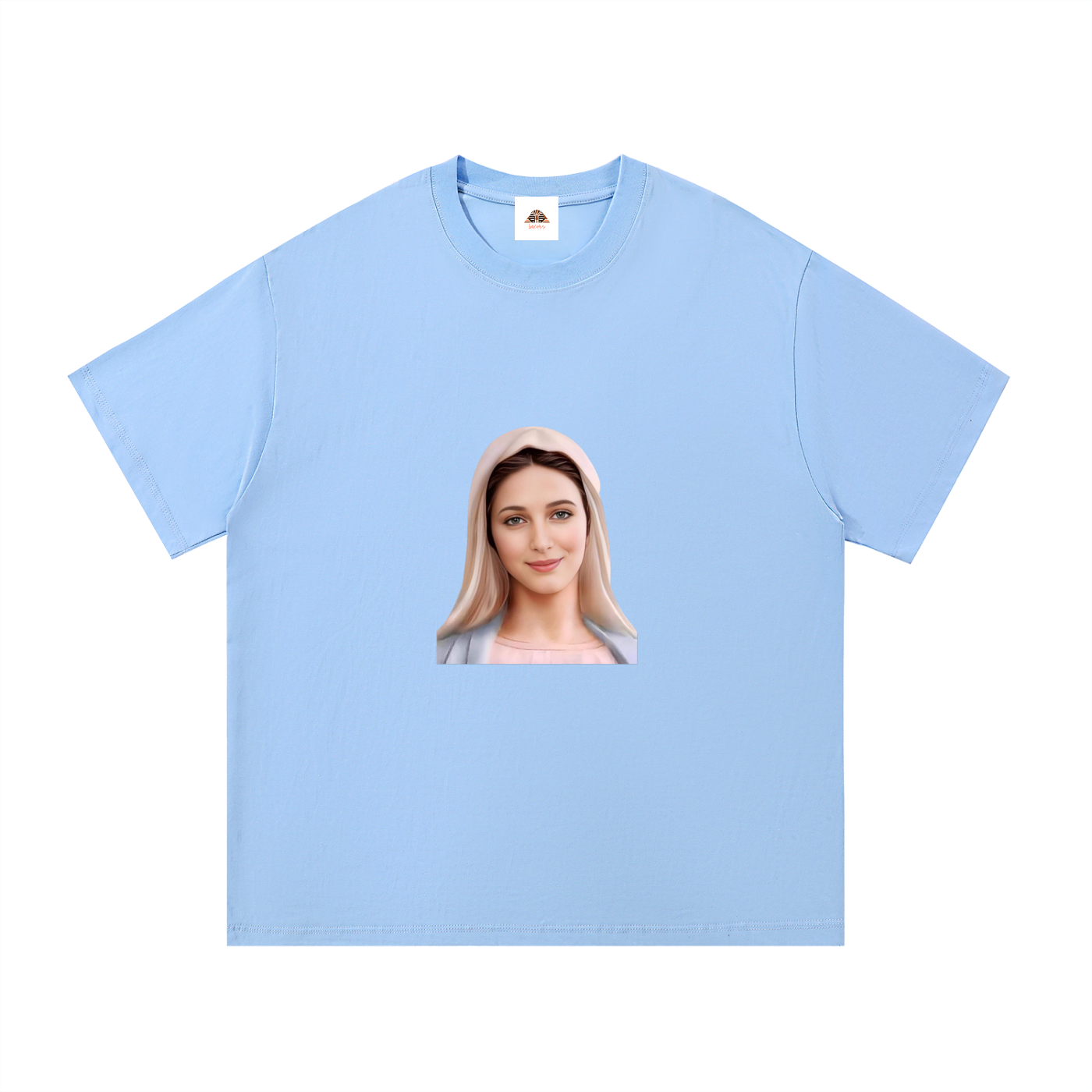 Playera con estampados religiosos