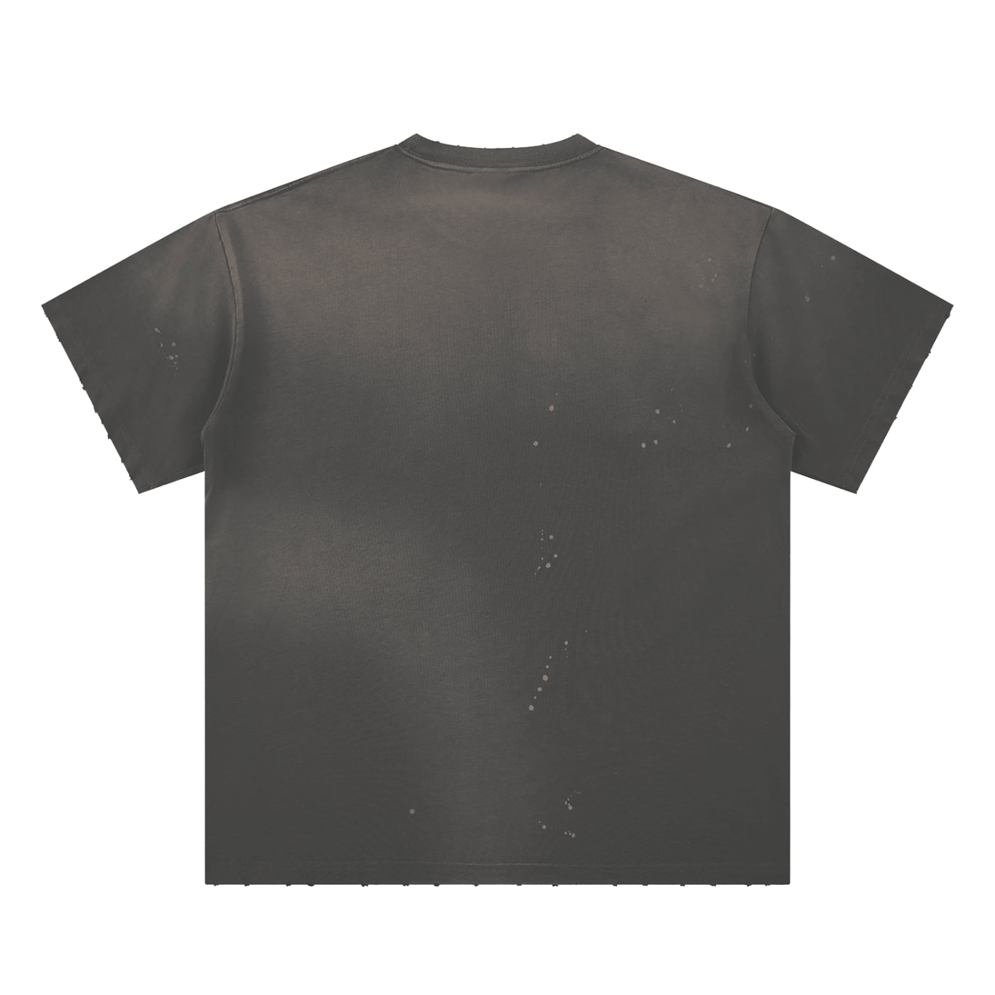 Luxors Hand-Frayed Sunfade Paint Splatter T-Shirt