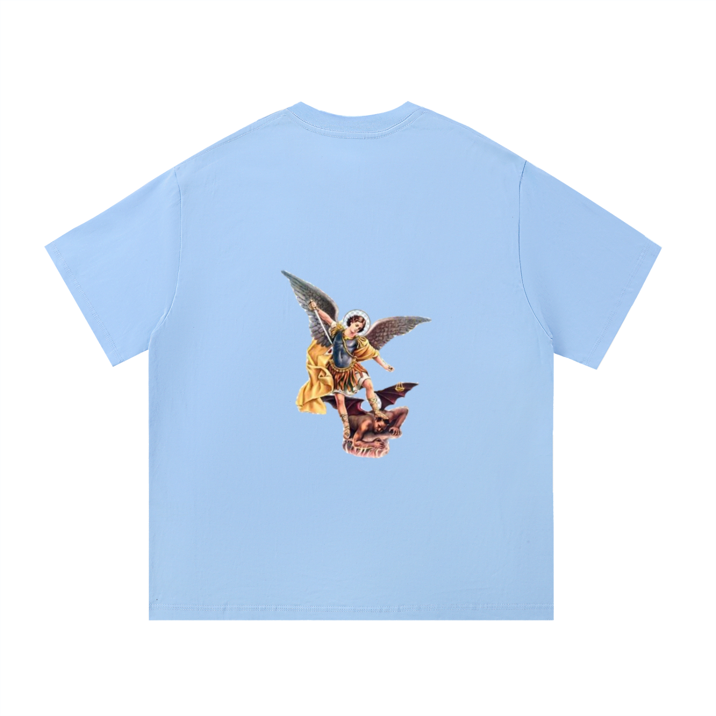 Playera con estampados religiosos