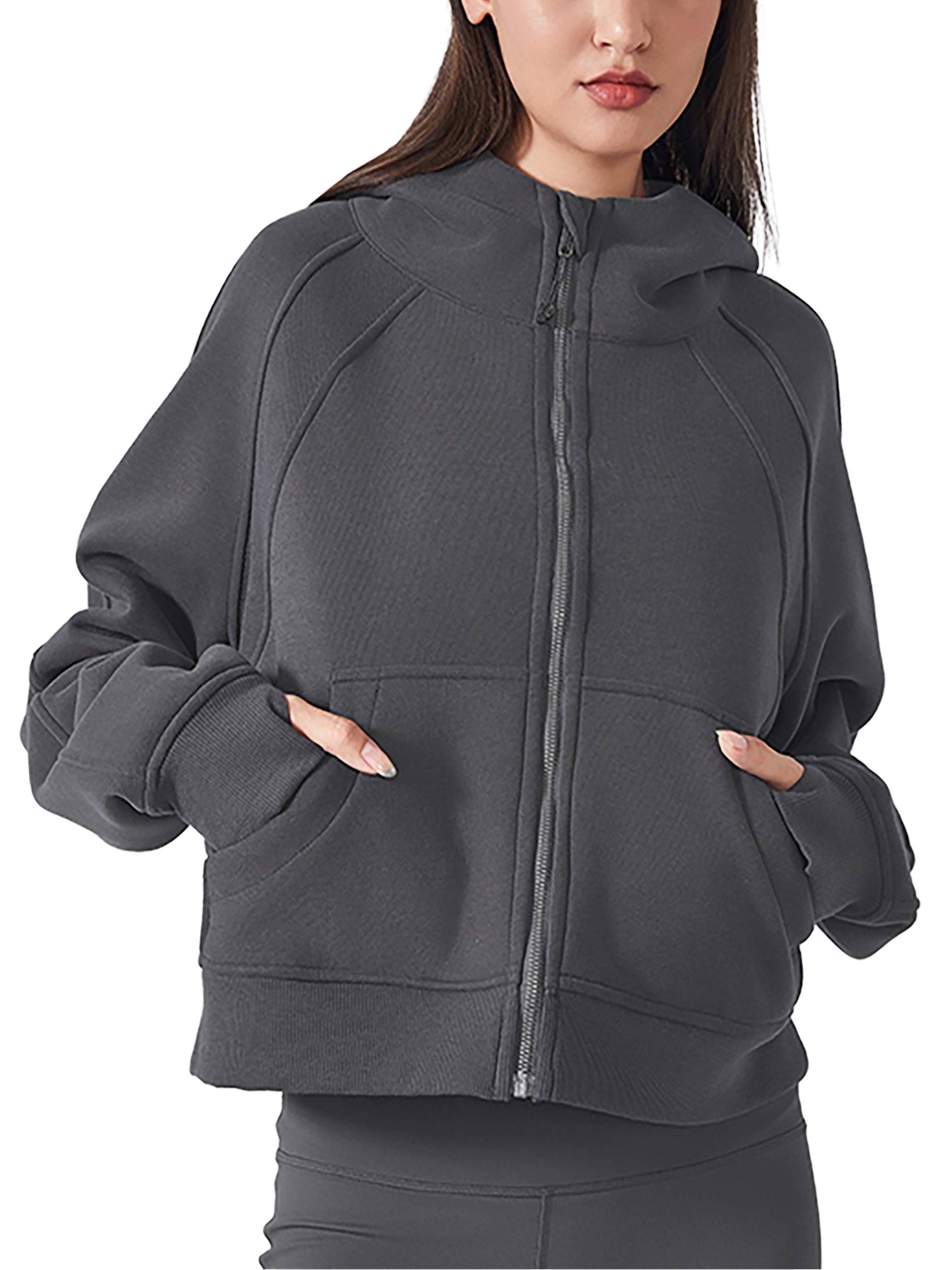 Sudadera corta con capucha para mujer. Luxors original