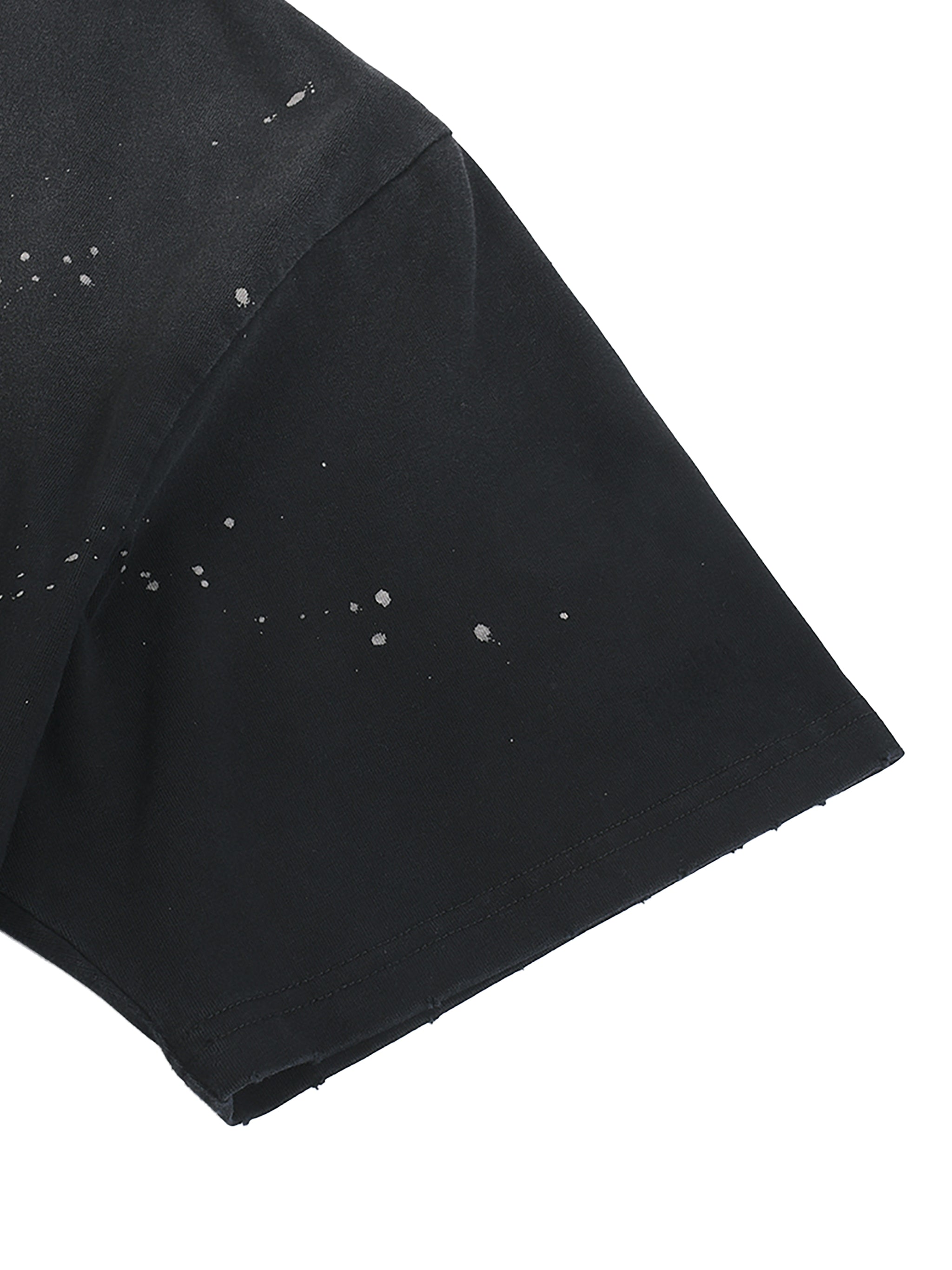 Luxors Hand-Frayed Sunfade Paint Splatter T-Shirt