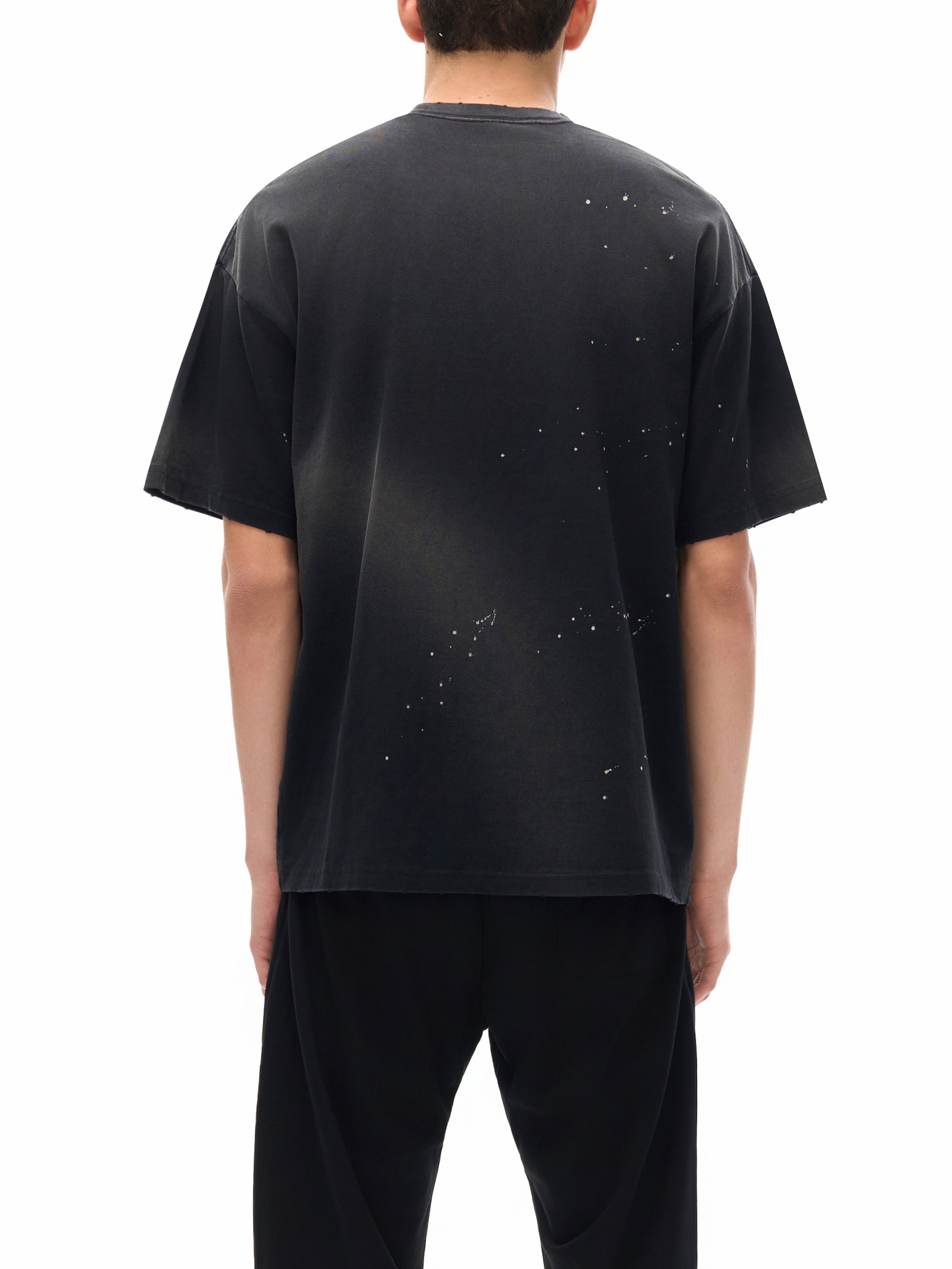 Luxors Hand-Frayed Sunfade Paint Splatter T-Shirt