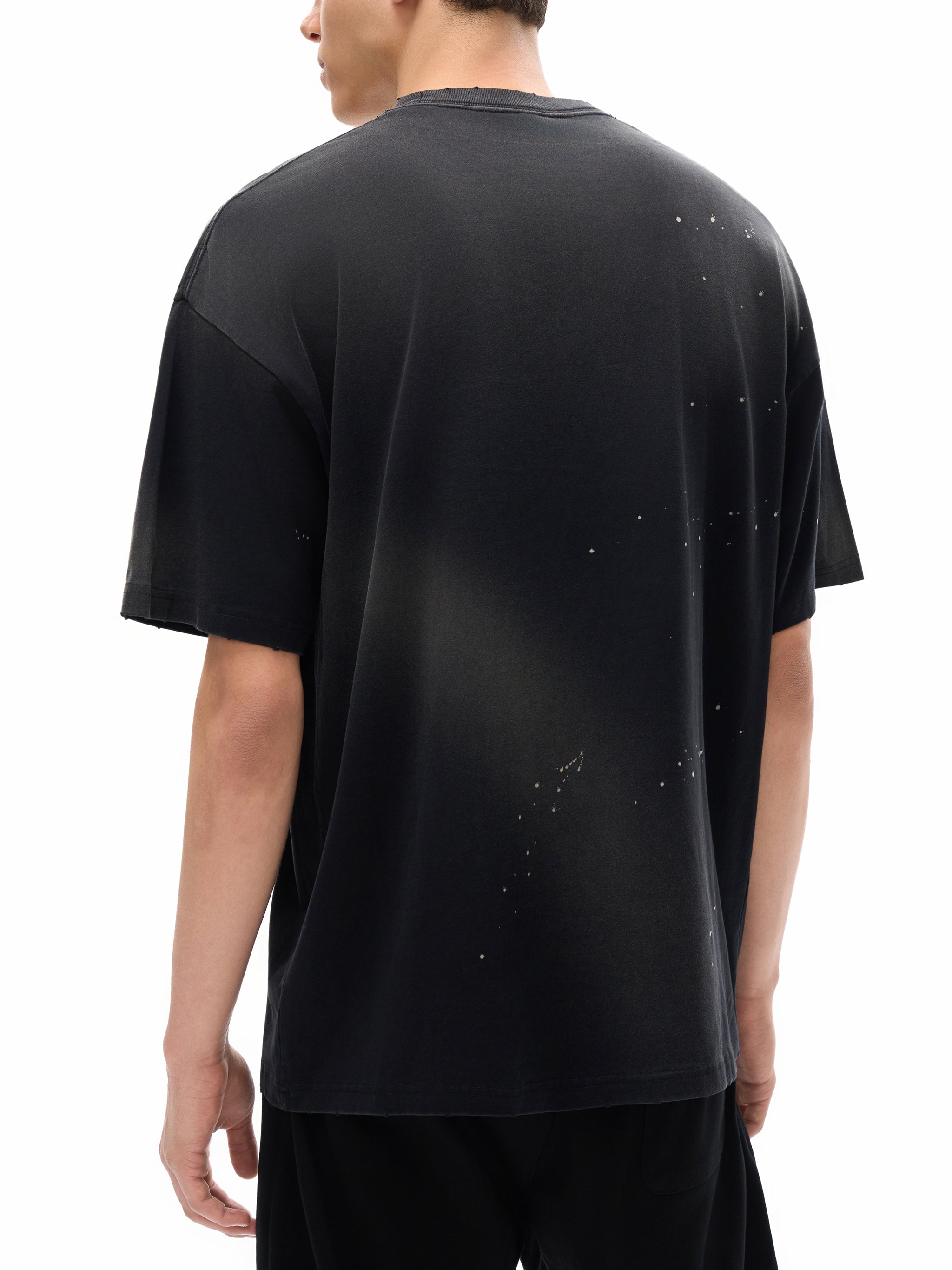 Luxors Hand-Frayed Sunfade Paint Splatter T-Shirt