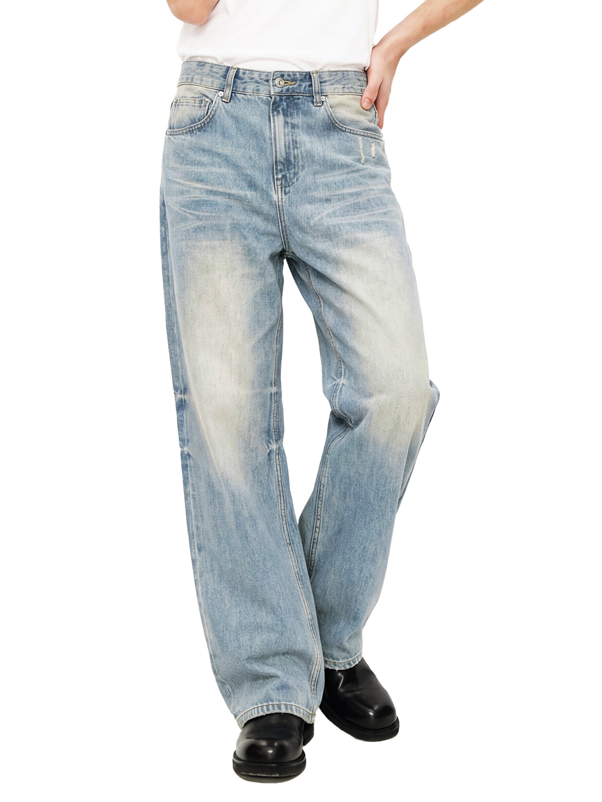 Luxors Sun Fade Raw Hem Denim Jeans