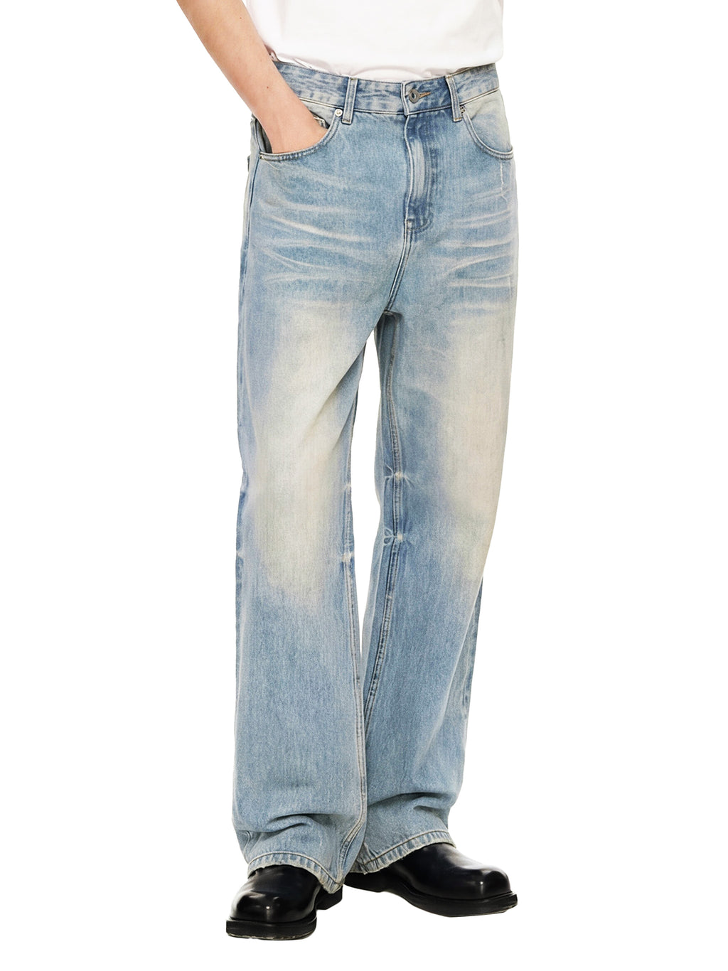 Luxors Sun Fade Raw Hem Denim Jeans