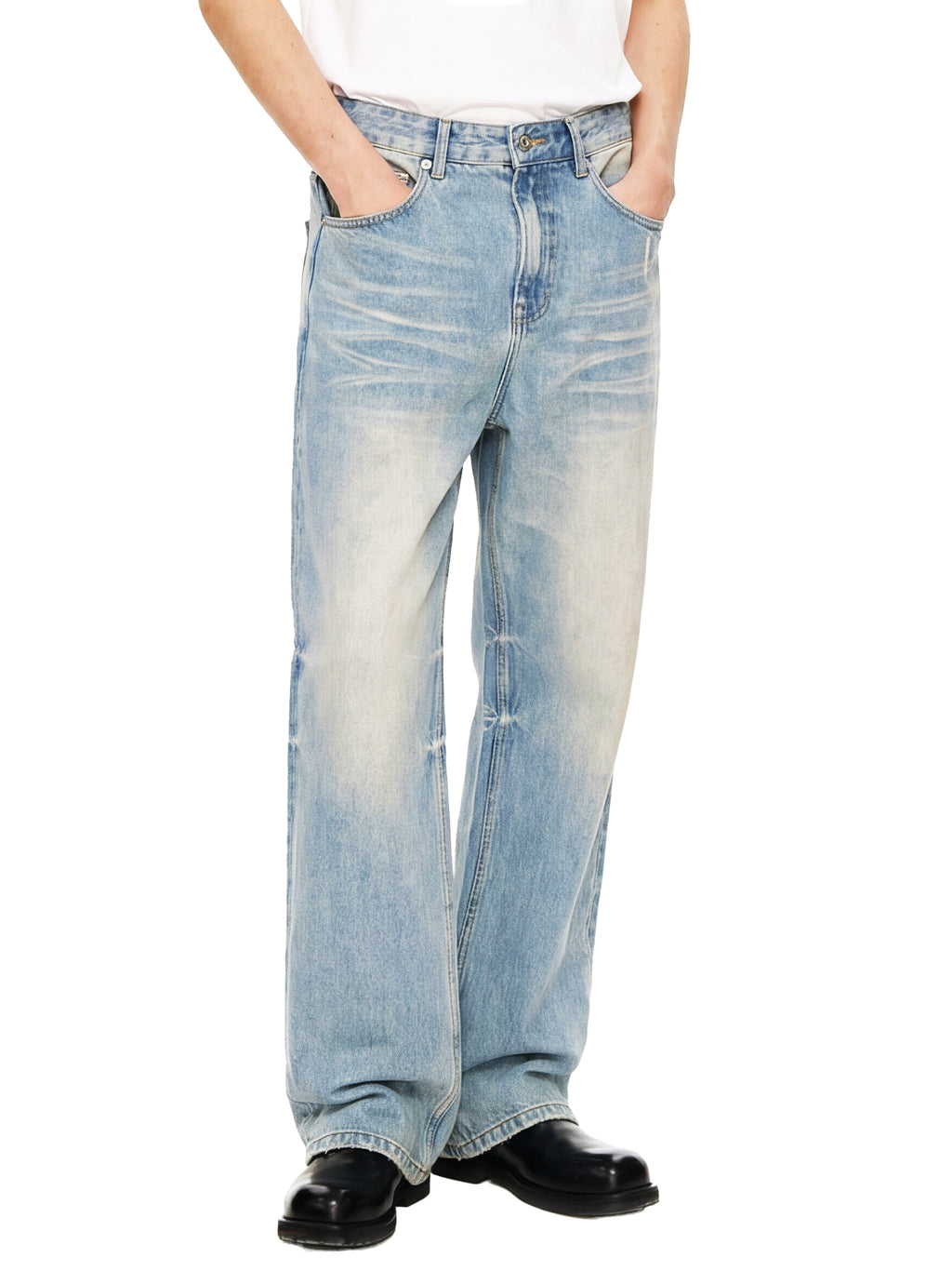 Luxors Sun Fade Raw Hem Denim Jeans