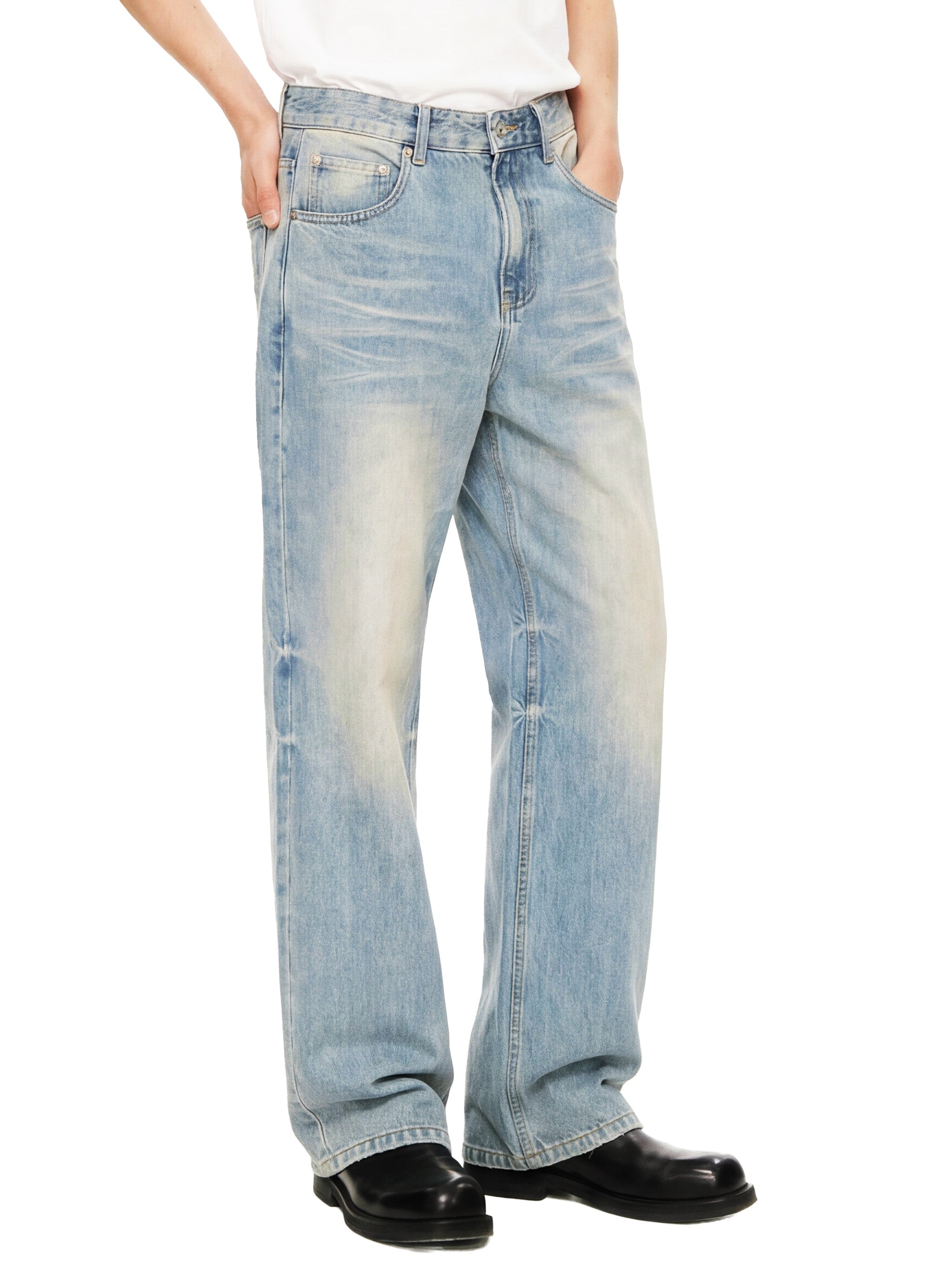 Luxors Sun Fade Raw Hem Denim Jeans
